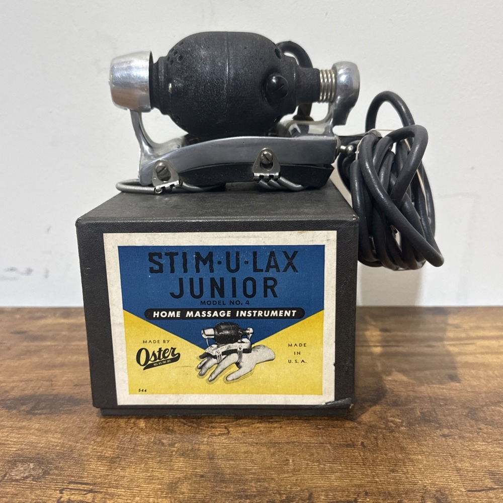 Vintage  Oster Stim-U-Lax Junior Jr. Hand Neck Head Barber Massager Model 4 / M4